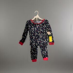 Modern Kids Size 3T Blue 2 Piece Christmas Pajama Set NWT
